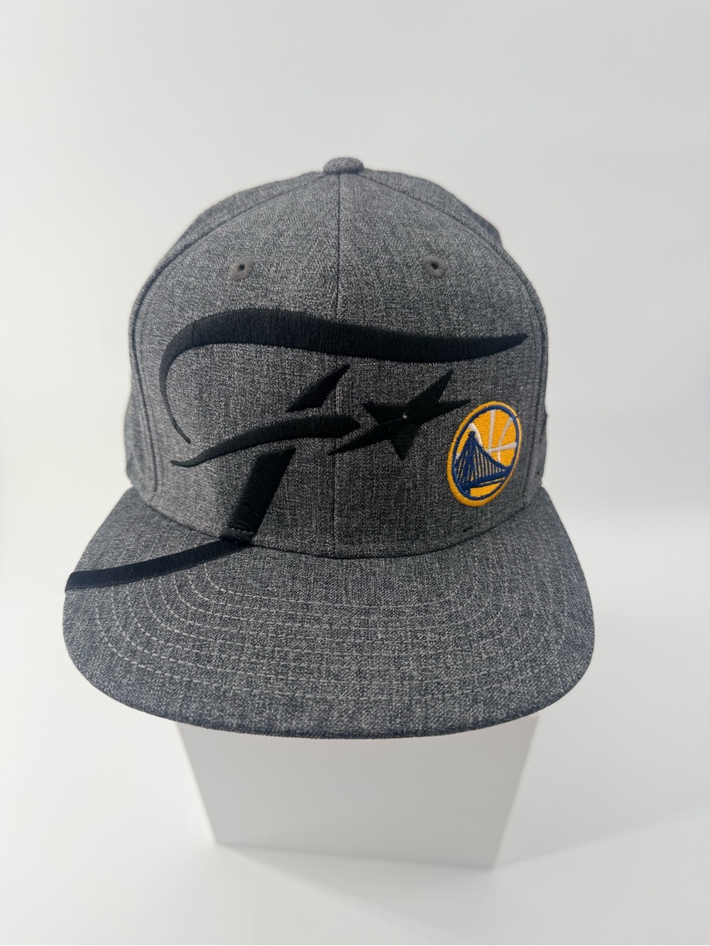 adidas Gray and Black Golden State Warriors Snapback Hat